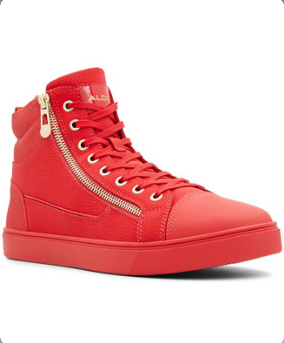 Men’s Aldo Popstar Red and Gold Sneakers