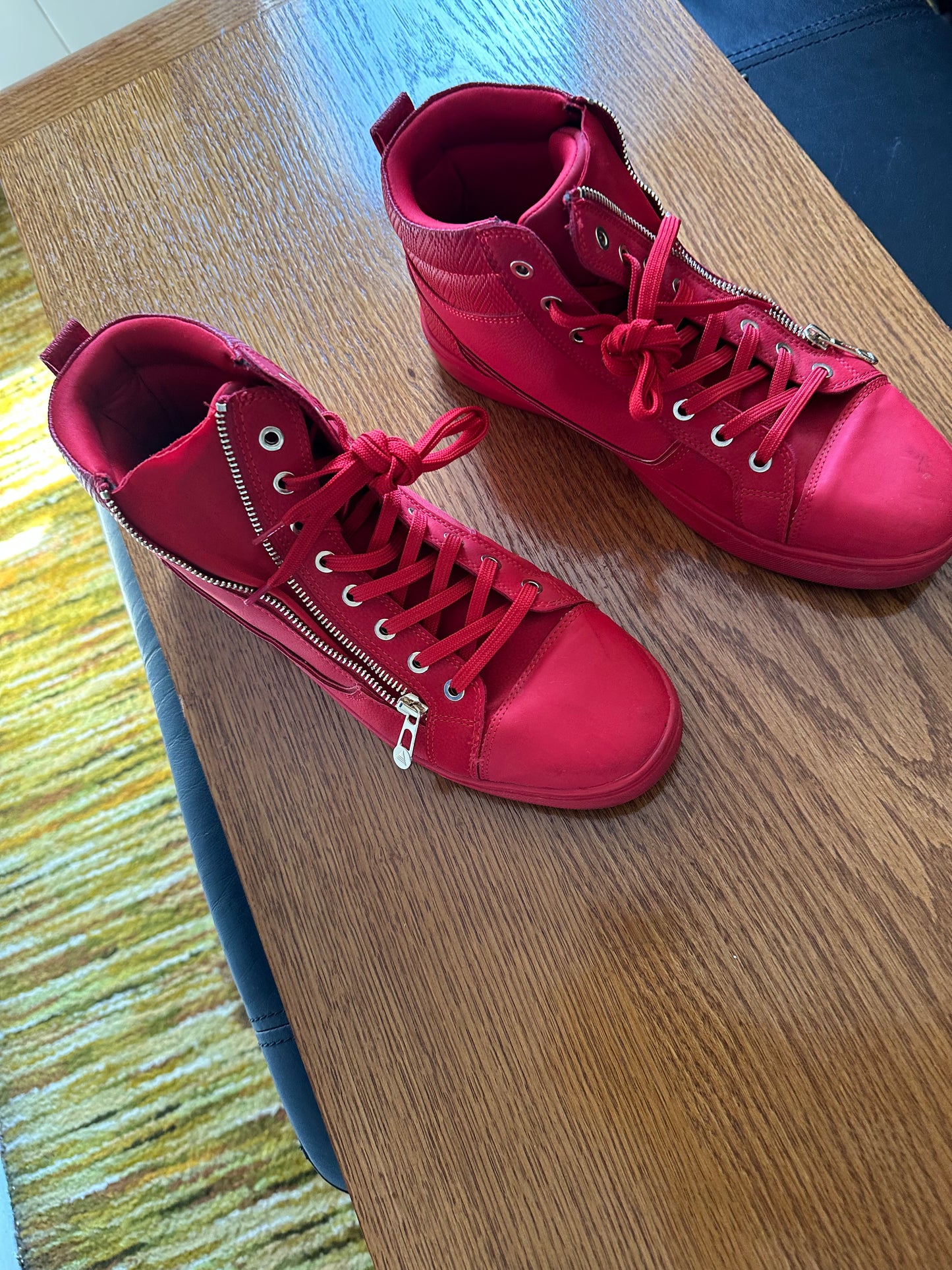 Men’s Aldo Popstar Red and Gold Sneakers