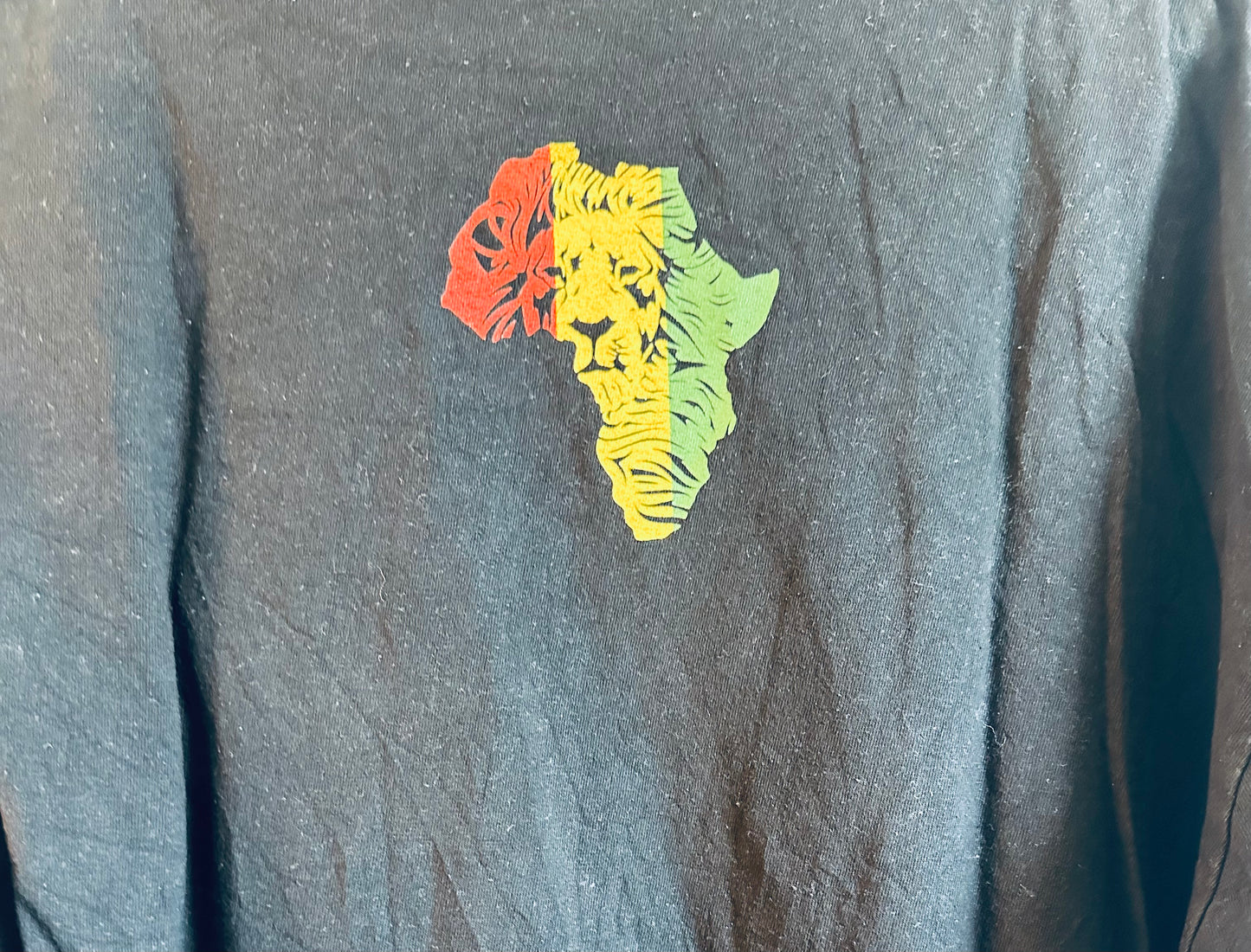 Men’s XL black Graphic Africa Lion T-Shirt