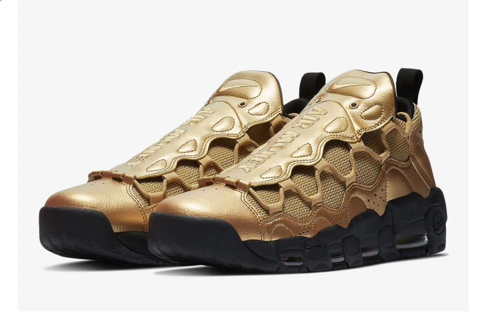 Men’s Nike Air More Money metallic Gold sneakers